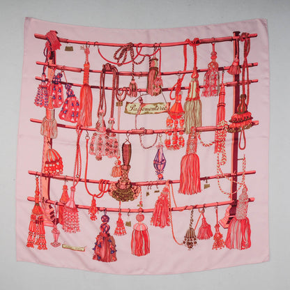 Hermes Silk Passementerie Scarf 90 in Vieux Rose Corail Violine 2 of 5