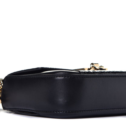 Givenchy Calfskin Crocodile Embossed GV3 Mini Pocket Convertible Bag Black 7 of 8