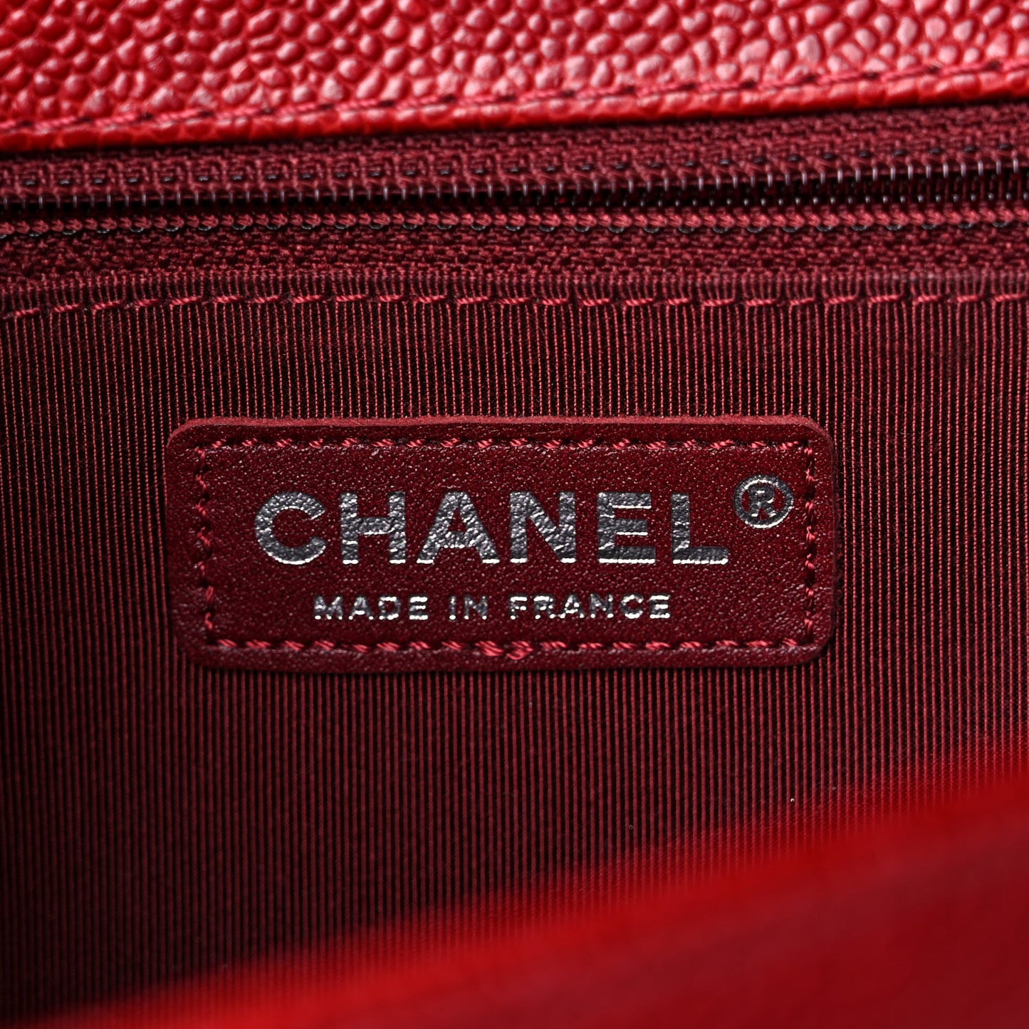 Caviar Quilted New Medium Boy Flap Dark Red