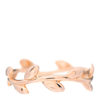 Tiffany 18K Rose Gold Narrow Paloma Picasso Olive Leaf Band Ring 49 5 3 of 4