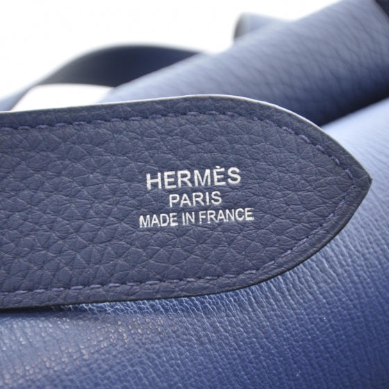 Hermes Taurillon Clemence Jypsiere 37 Bleu de Malte 9 of 9