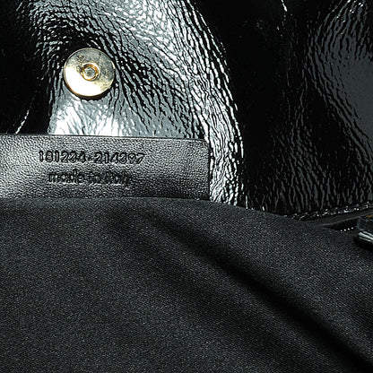 Saint Laurent Patent Crocodile Embossed Tribute Tote Black 7 of 8