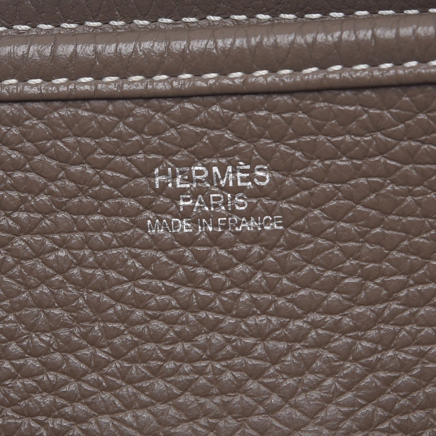 Hermes Taurillon Clemence Evelyne III GM Etoupe 6 of 8