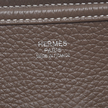 Hermes Taurillon Clemence Evelyne III GM Etoupe 6 of 8