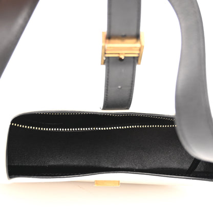 Saint Laurent Shiny Calfskin Le Fermoir Hobo Blanc Vintage Black 5 of 9