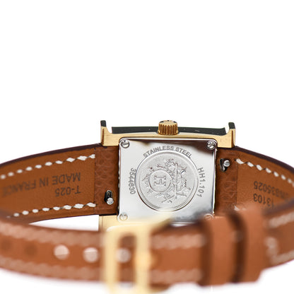Hermes Stainless Steel Epsom 17.2mm Heure H Hour Quartz Watch Gold 4 of 5