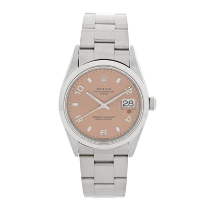 Rolex Stainless Steel 34mm Oyster Perpetual Date Watch Pink 15200 1 of 4