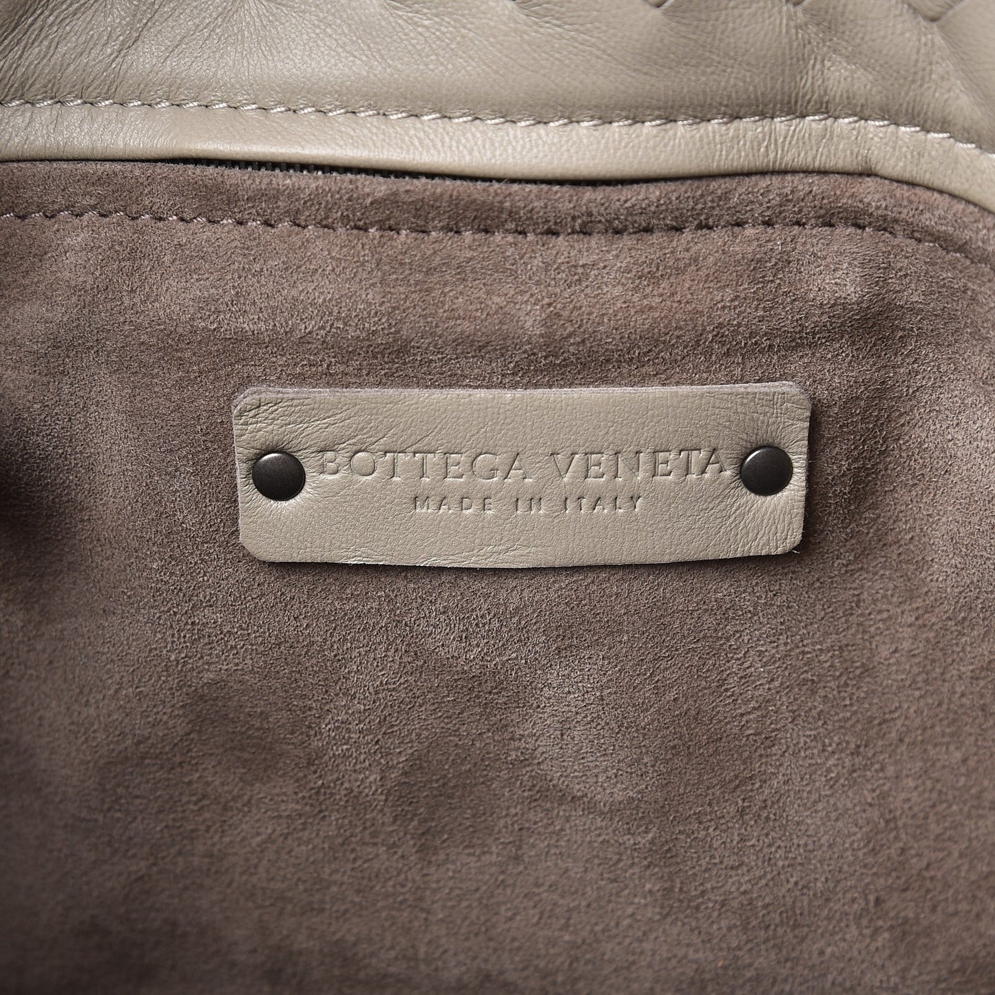 Nappa Intrecciato Small Garda Bag Grey