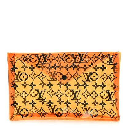 Louis Vuitton PVC Monogram Printed Envelope Pouch Orange 1 of 6