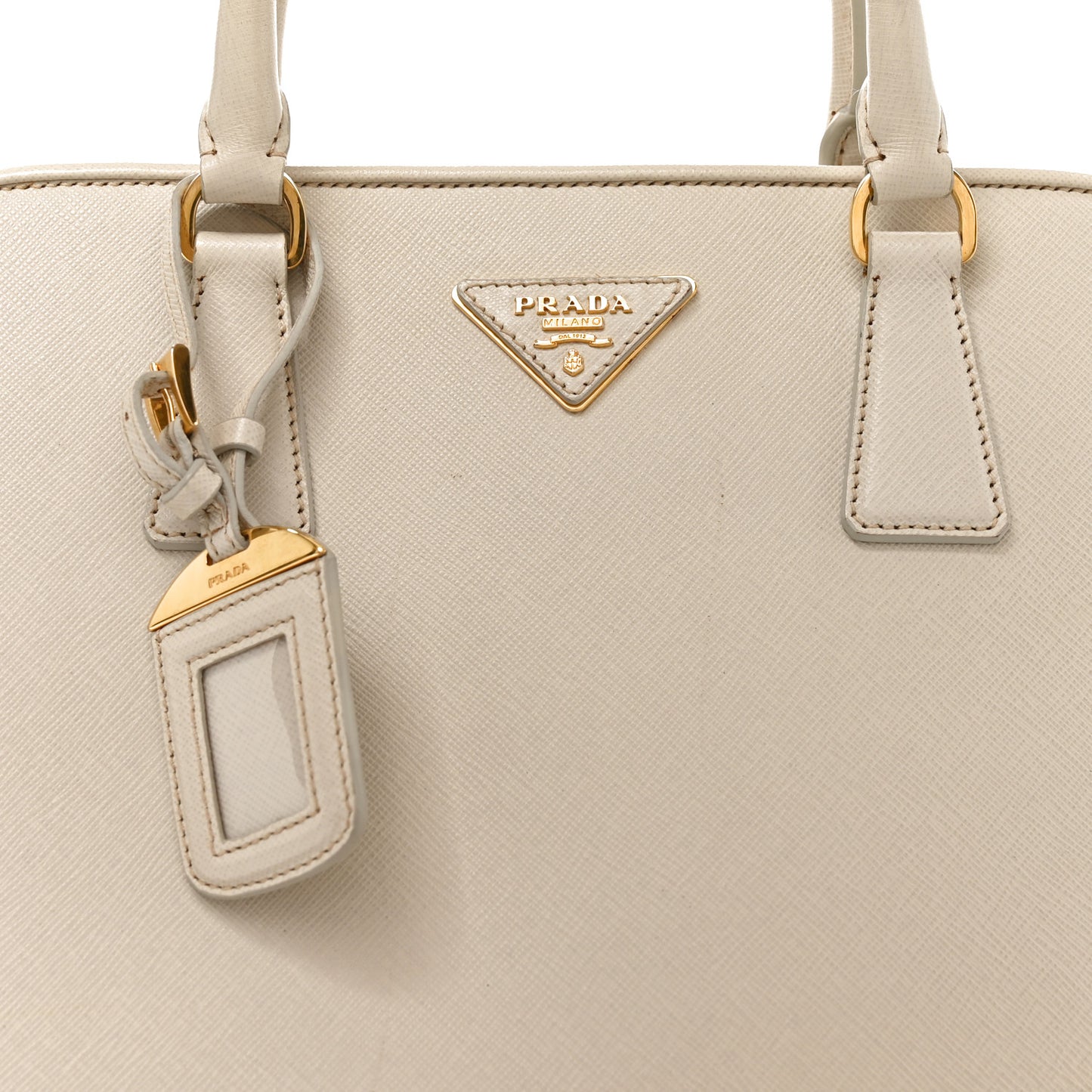 Saffiano Lux Open Promenade Tote Talco