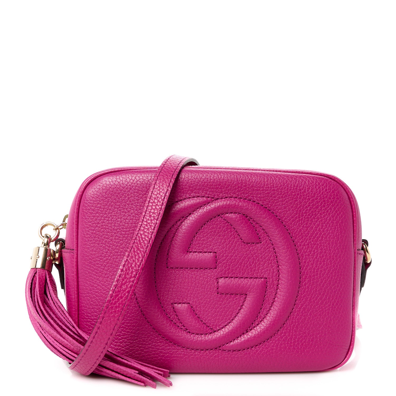 Gucci Cellarius Calfskin Small Soho Disco Bag Bright Bouganville 1 of 11