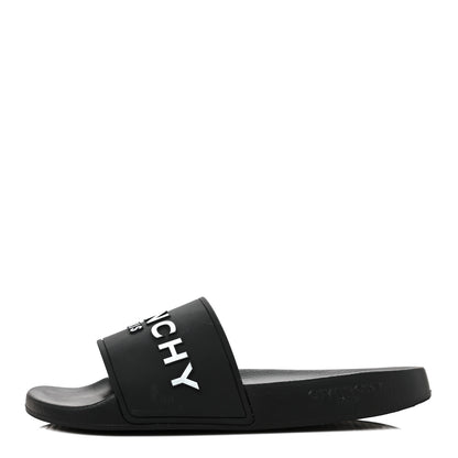 Givenchy Rubber Logo Pool Slide Sandals 42 Black 1 of 7