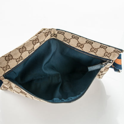 Gucci GG Monogram Web Double Pocket Belt Bag Turquoise 5 of 8