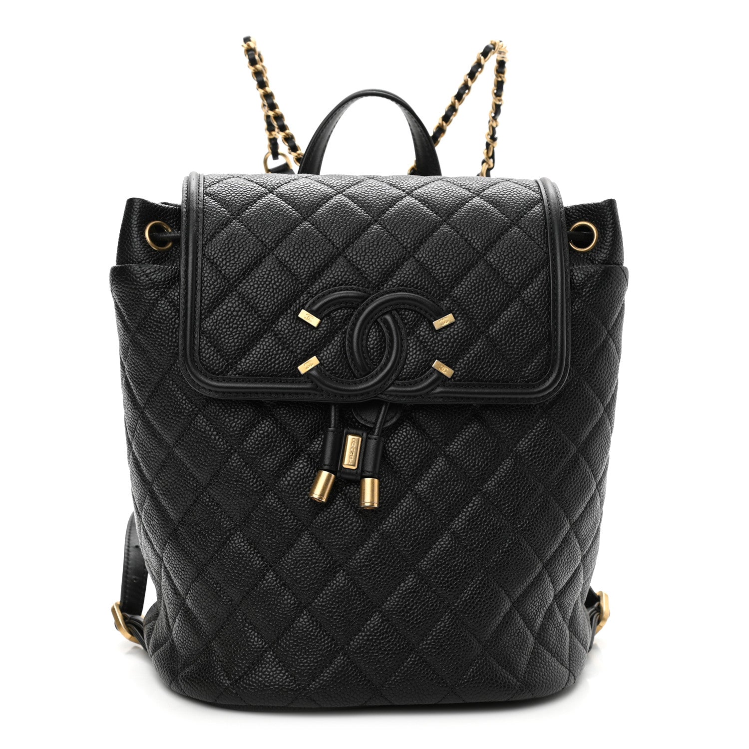Chanel Caviar Quilted Filigree Backpack Black 1 of 9