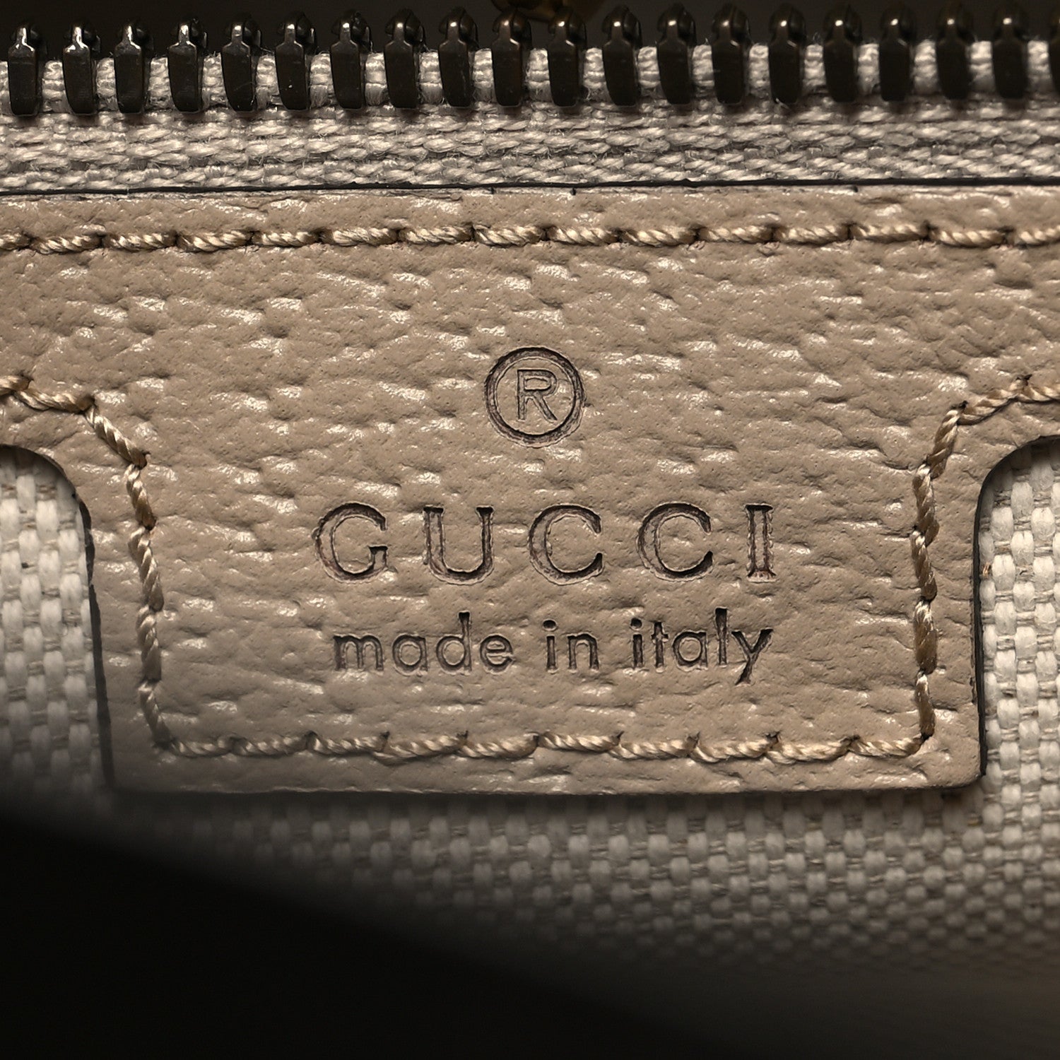 Gucci GG Supreme Monogram Textured Dollar Calfskin Small Retro Interlocking G Tote Bag Beige Mystic White Oatmeal 6 of 11