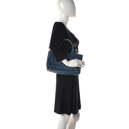 Prada Denim Small Logo Tote Avio 2 of 21