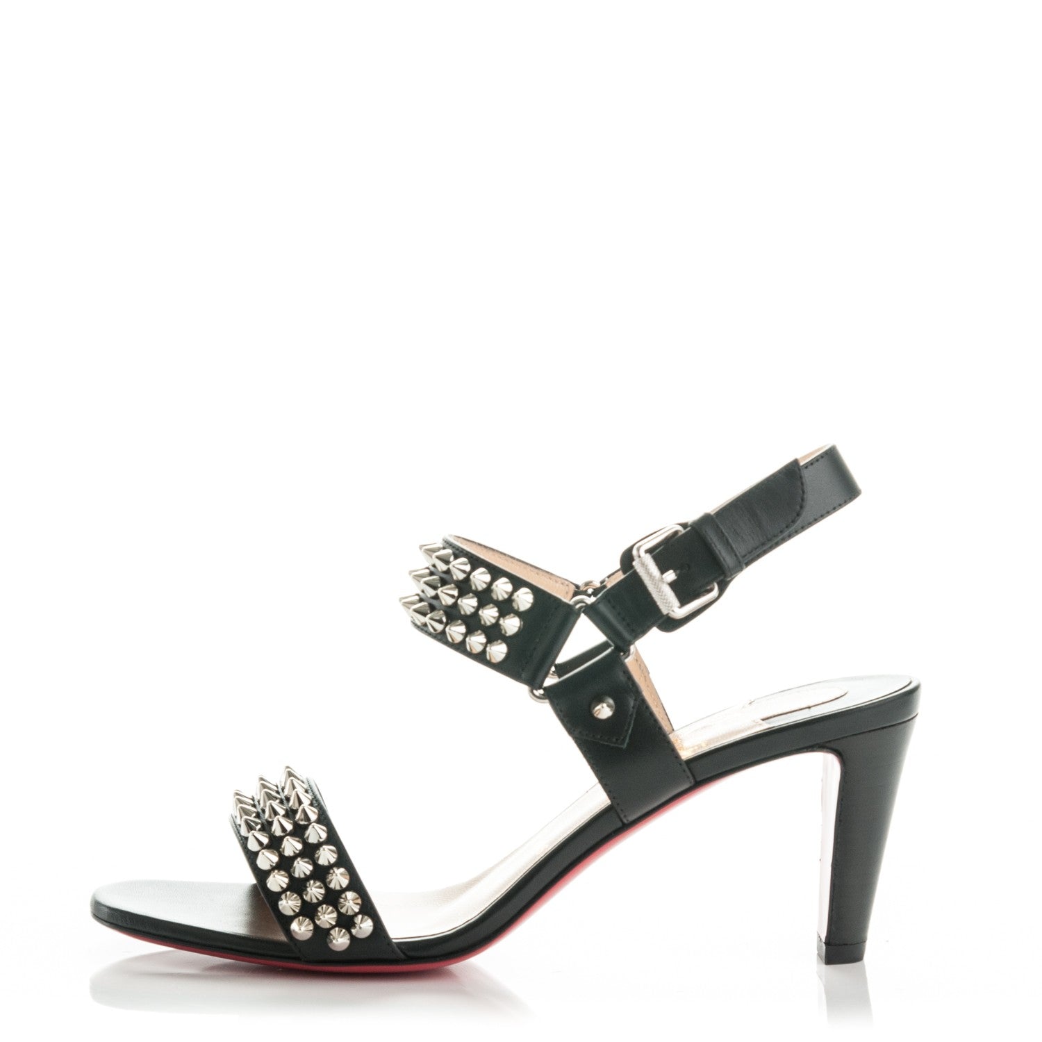 Christian Louboutin Calf Bikee Bike 70 Sandals 37 Black 1 of 7