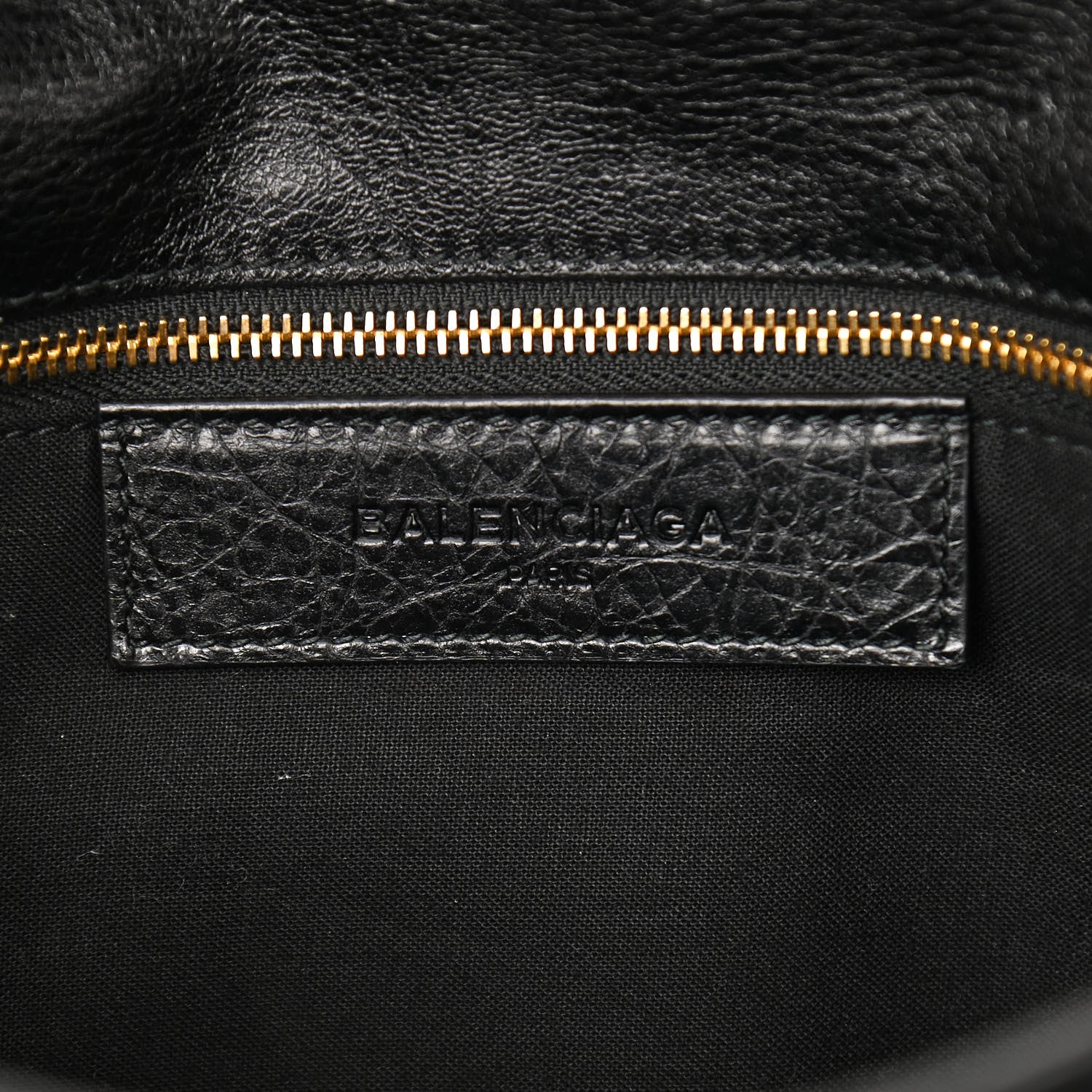 Balenciaga Agneau Giant 12 Gold Hardware Envelope Strap Clutch Black 6 of 10