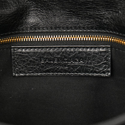 Balenciaga Agneau Giant 12 Gold Hardware Envelope Strap Clutch Black 6 of 10
