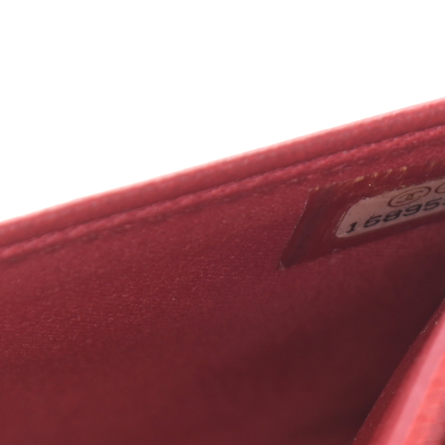 Chanel Lambskin Camellia Embossed Wallet On Chain WOC Red 8 of 12