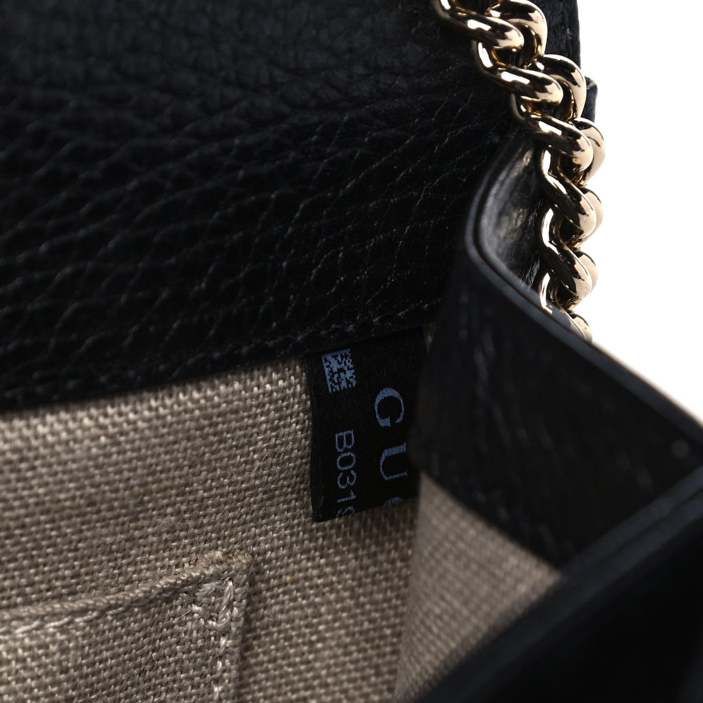Dollar Calfskin Small Interlocking G Shoulder Bag Black
