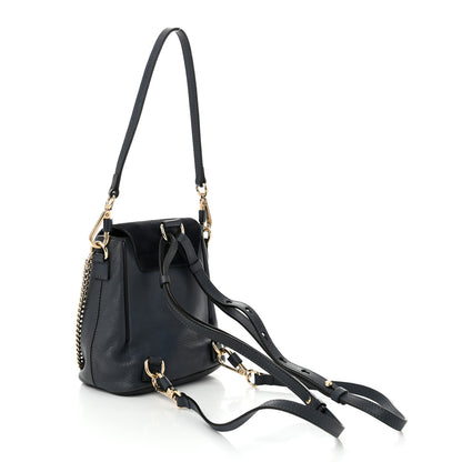 Chloe Suede Calfskin Mini Faye Backpack Deep Ocean 3 of 10