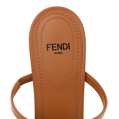 Fendi Calfskin Fendi First 95mm Slide Sandals 37.5 Caramello 5 of 16