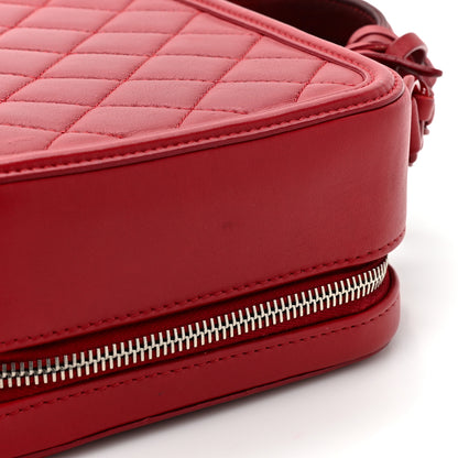 Chanel Lambskin Quilted Medium CC Filigree Vanity Case Dark Red 24 of 25