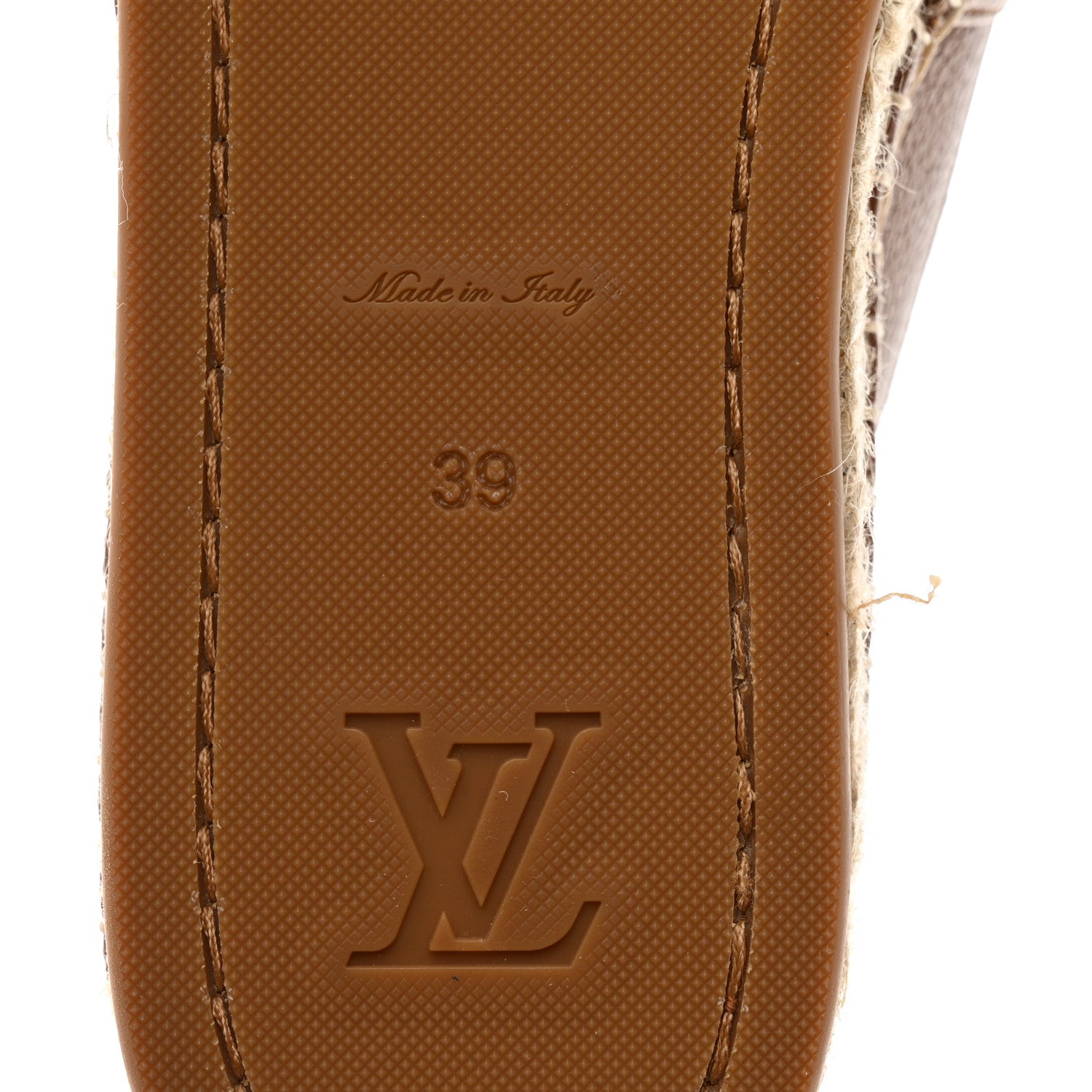 Louis Vuitton Monogram Leather Starboard Espadrille Flats 39 Brown 8 of 9