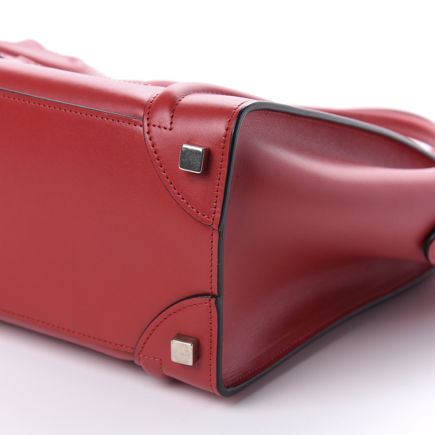 Celine Smooth Calfskin Micro Luggage Red 7 of 9