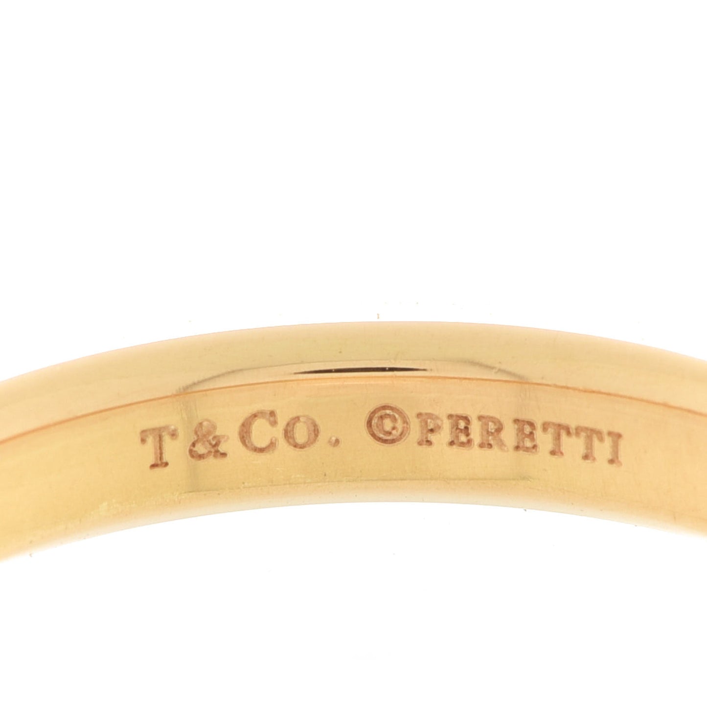 18K Yellow Gold Diamond Elsa Peretti Stacking Band Ring 50 5.5