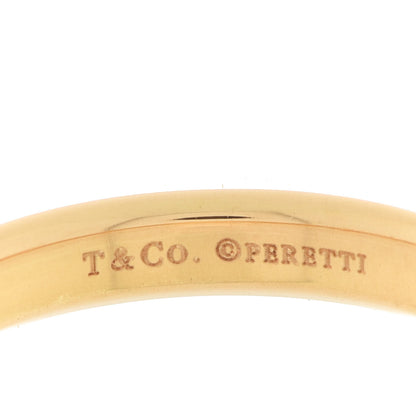 Tiffany 18K Yellow Gold Diamond Elsa Peretti Stacking Band Ring 50 5.5 4 of 6