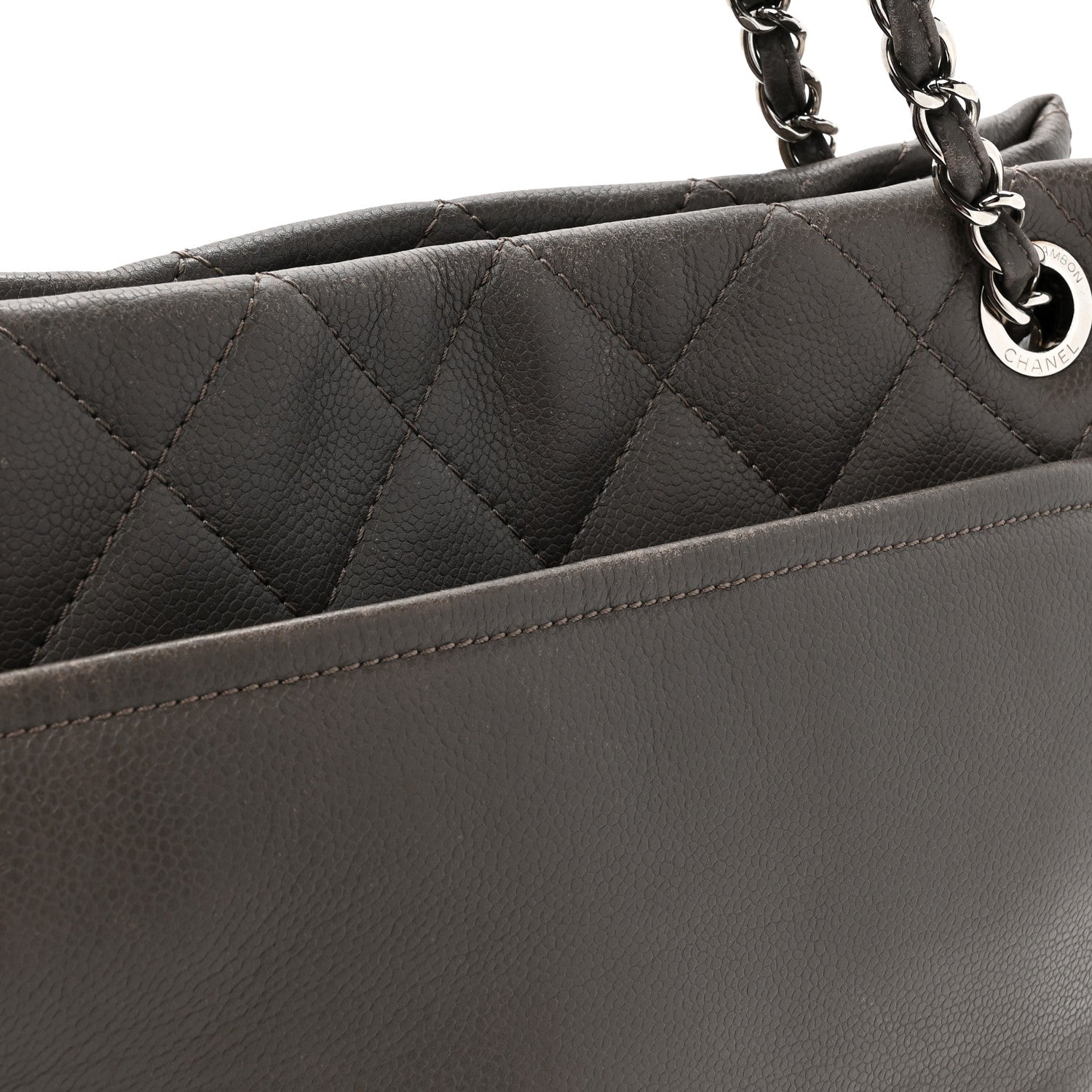 Chanel Caviar Timeless CC Soft Tote Dark Grey 13 of 18