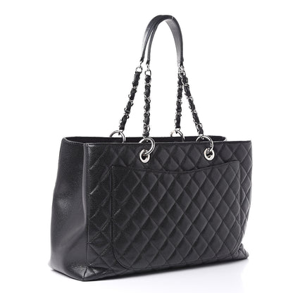 Chanel Caviar Quilted XL Grand Shopping Tote GST Black 3 of 18