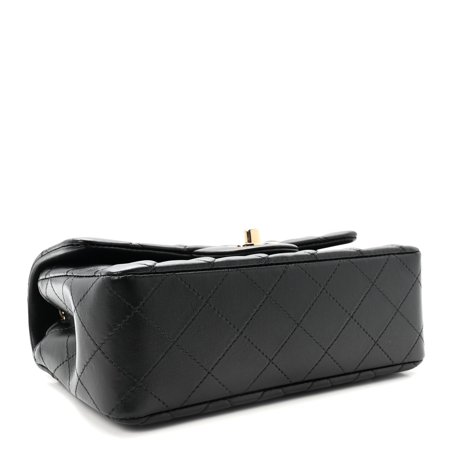 Chanel Lambskin Quilted Mini Rectangular Flap  Black 3 of 10