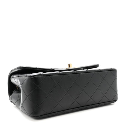 Chanel Lambskin Quilted Mini Rectangular Flap  Black 3 of 10