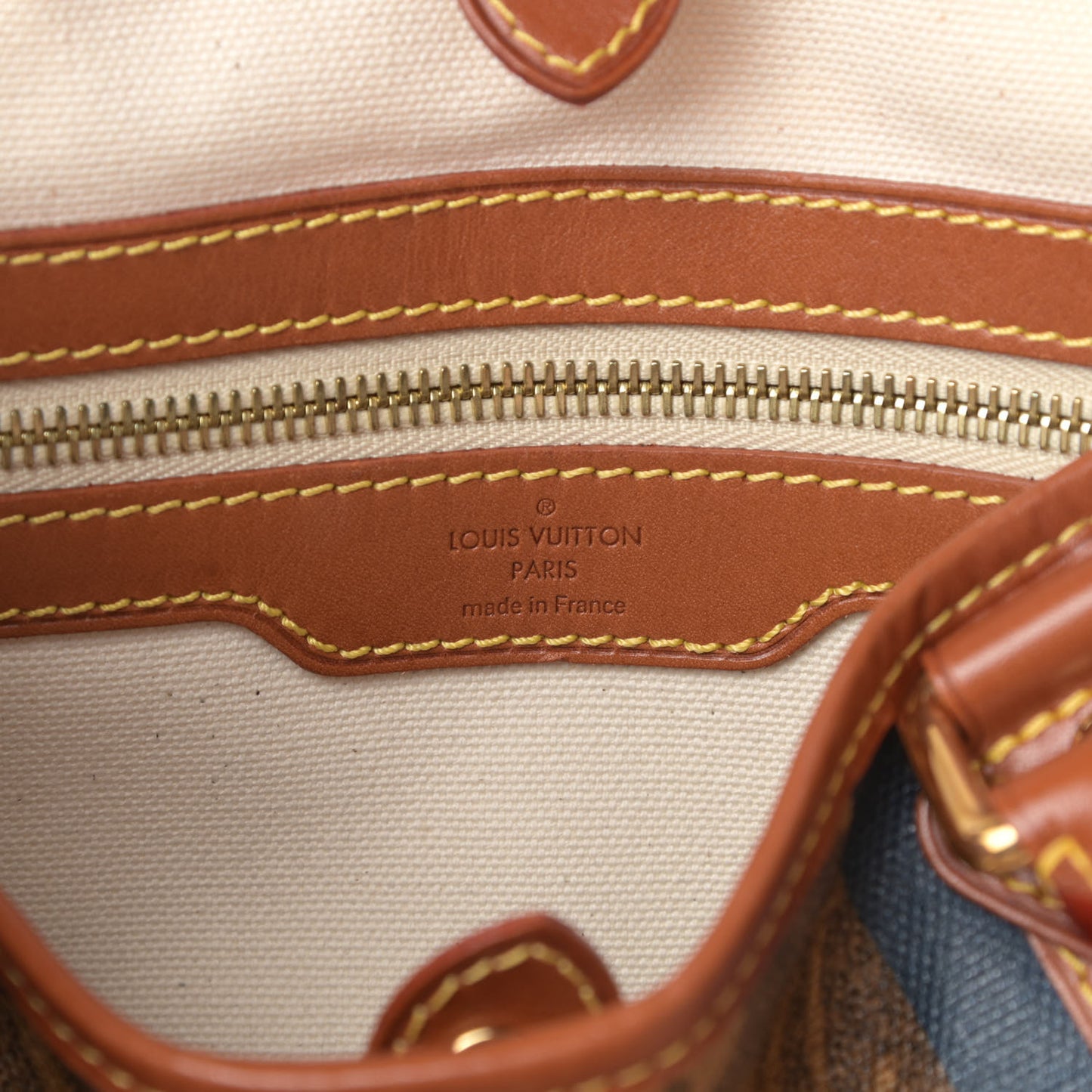 Monogram Rayures Tisse Sac GM Blue