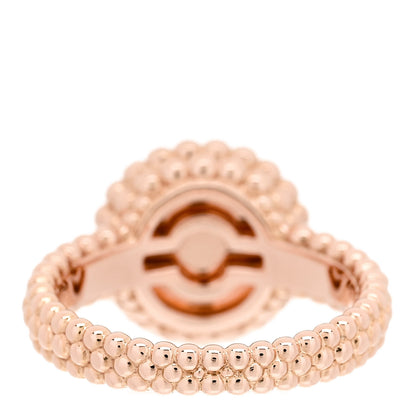 Van Cleef & Arpels 18K Rose Gold Carnelian Perlee Couleurs Ring 52 6 4 of 6