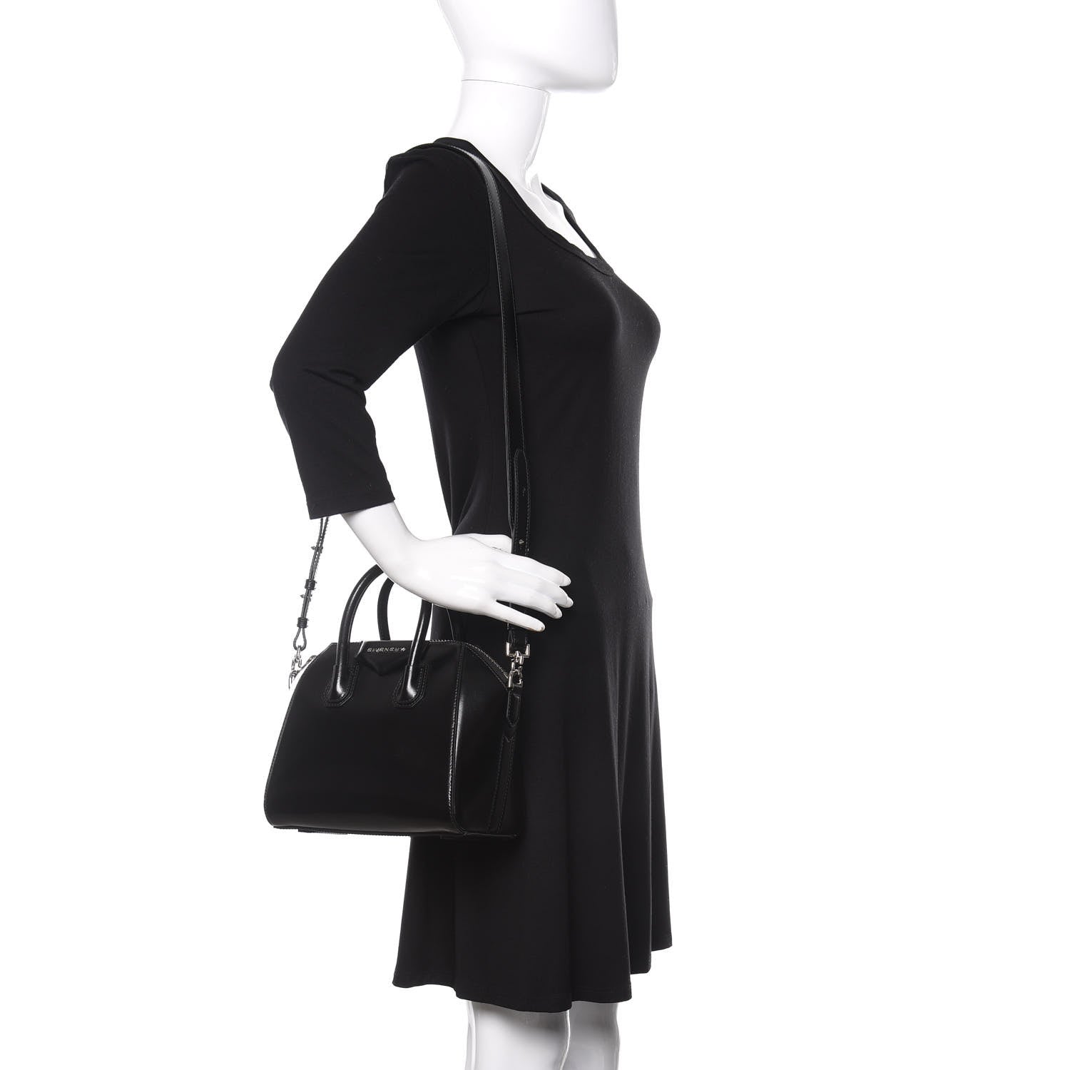 Givenchy Shiny Lord Calfskin Mini Antigona Black 2 of 10