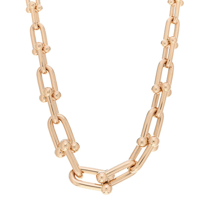 Tiffany 18K Rose Gold HardWear Graduated Link Necklace 1 of 4