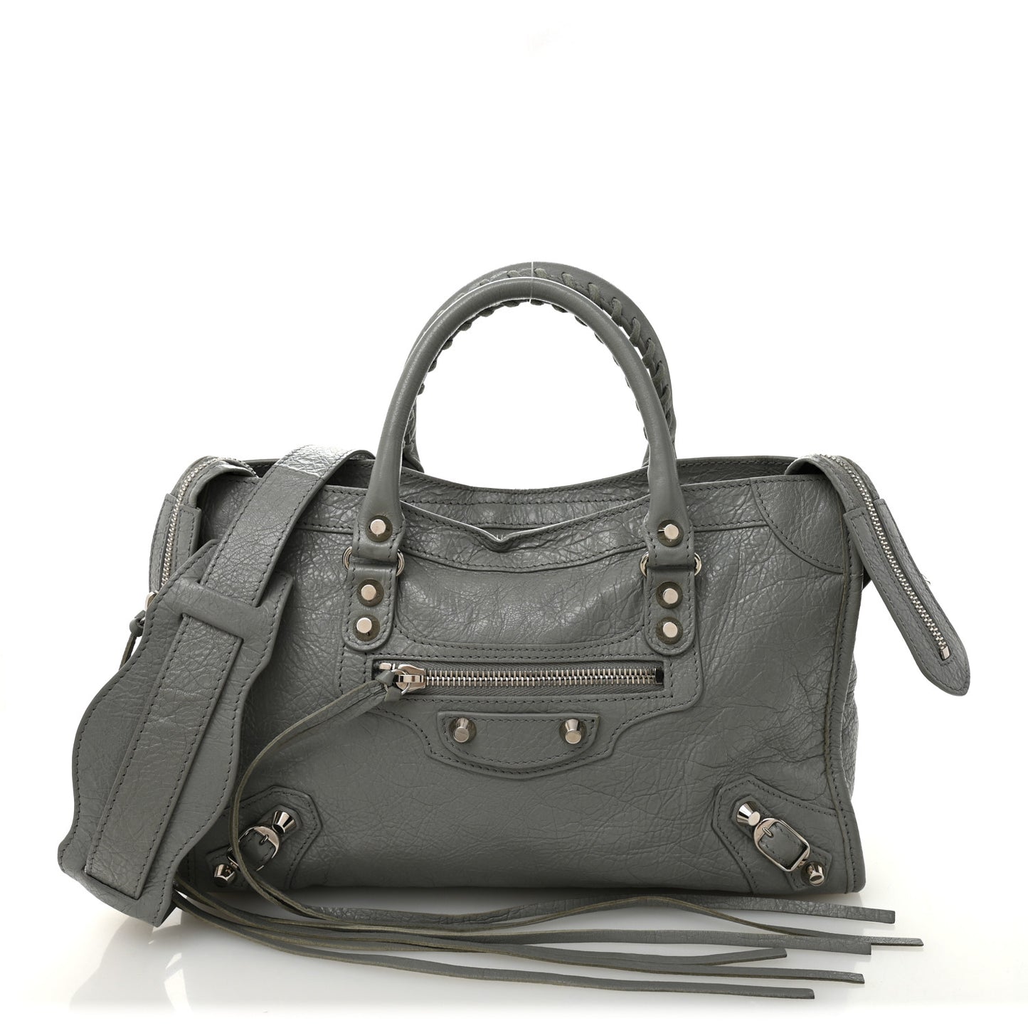 Agneau Classic Silver Hardware S City Gris Haussmannien