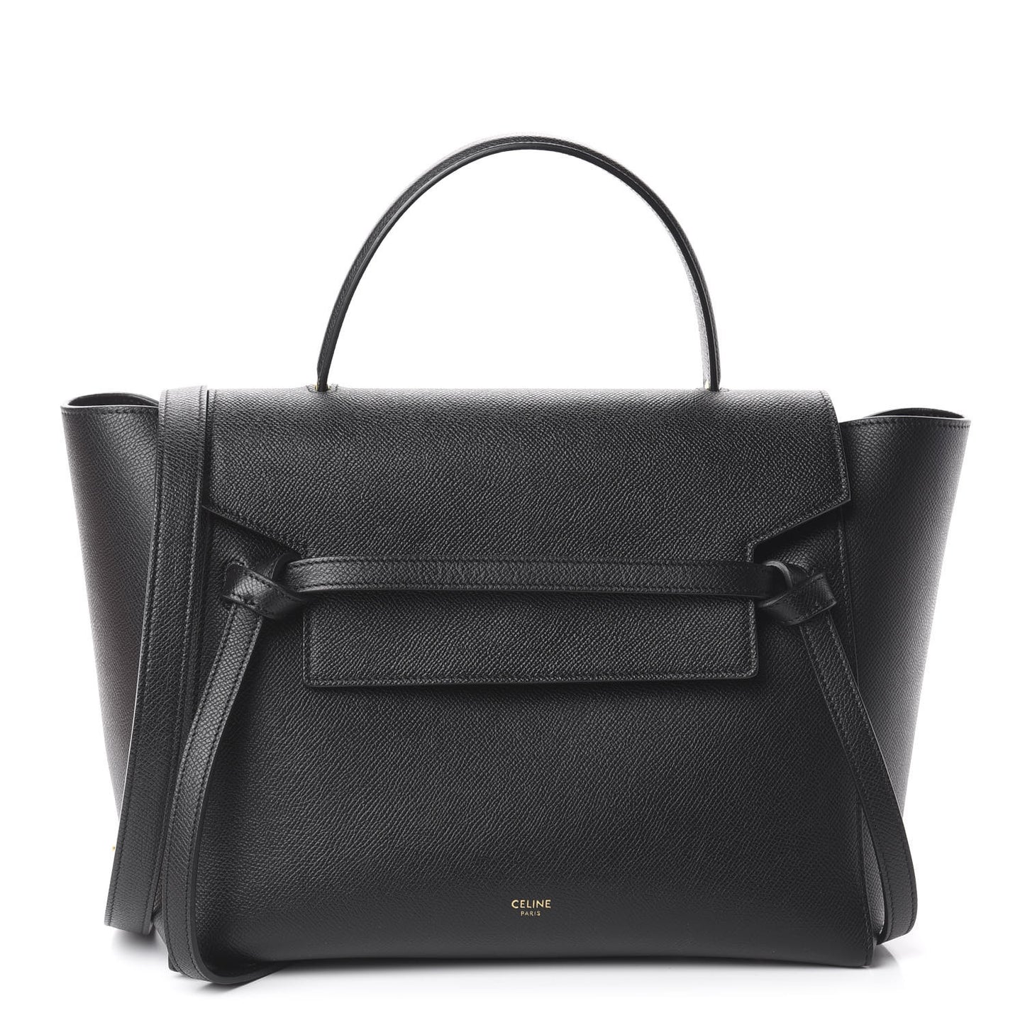 Grained Calfskin Mini Belt Bag Black