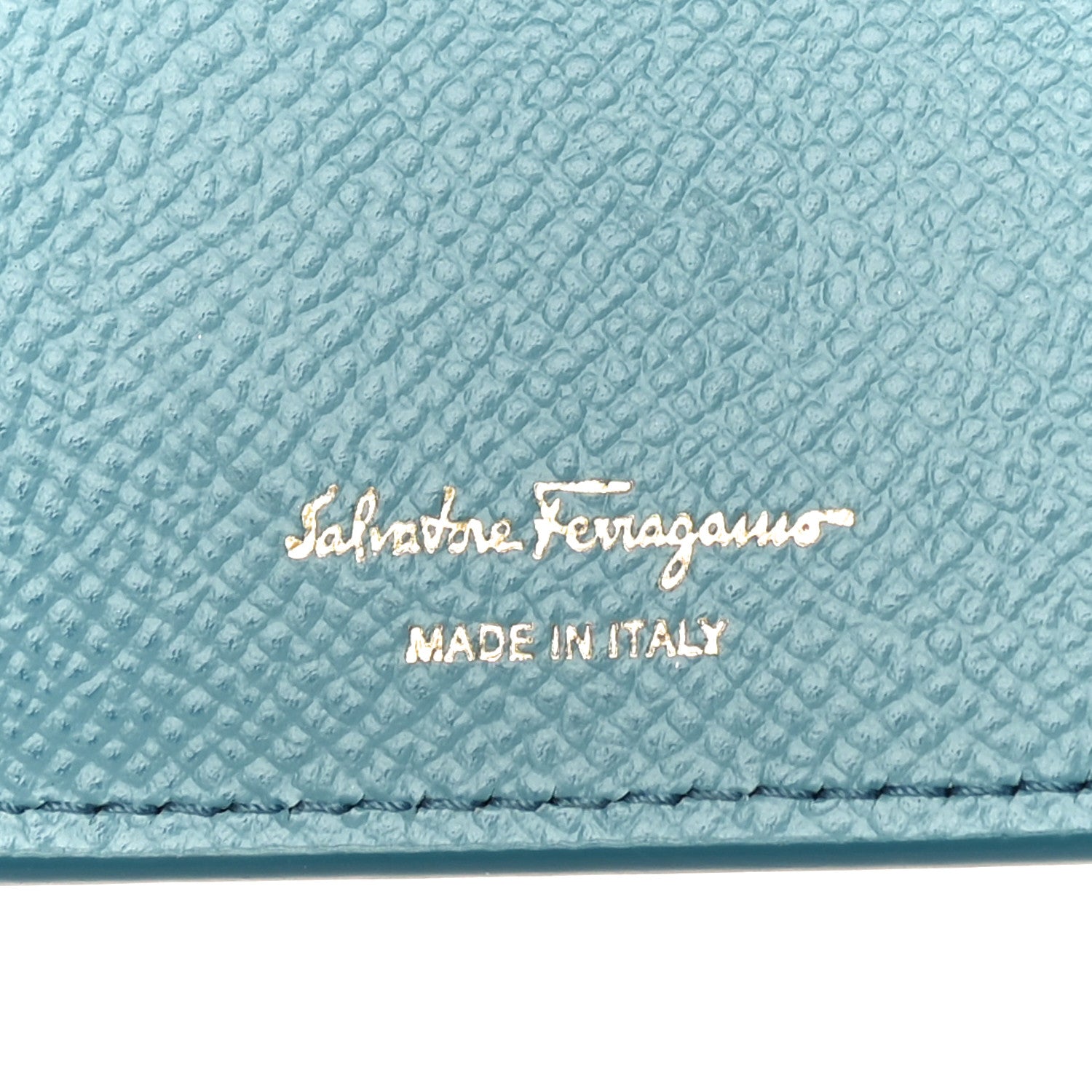 Salvatore Ferragamo Grained Calfskin Gancini Continental Wallet Scandinavian Sky 6 of 10