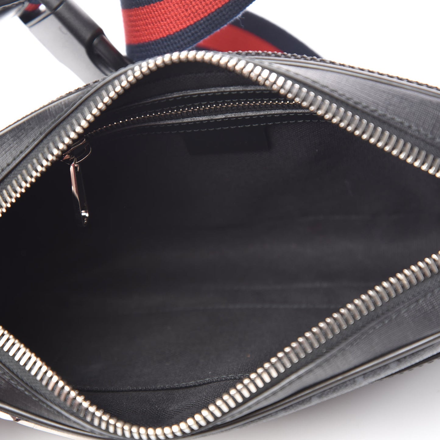 Soft GG Supreme Monogram Web Belt Bag Black Grey