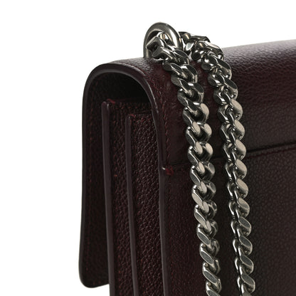 Saint Laurent Grained Calfskin Small Monogram Sunset Amaranto 11 of 12