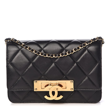 Chanel Lambskin Quilted Golden Class Wallet on Chain WOC Black 1 of 16