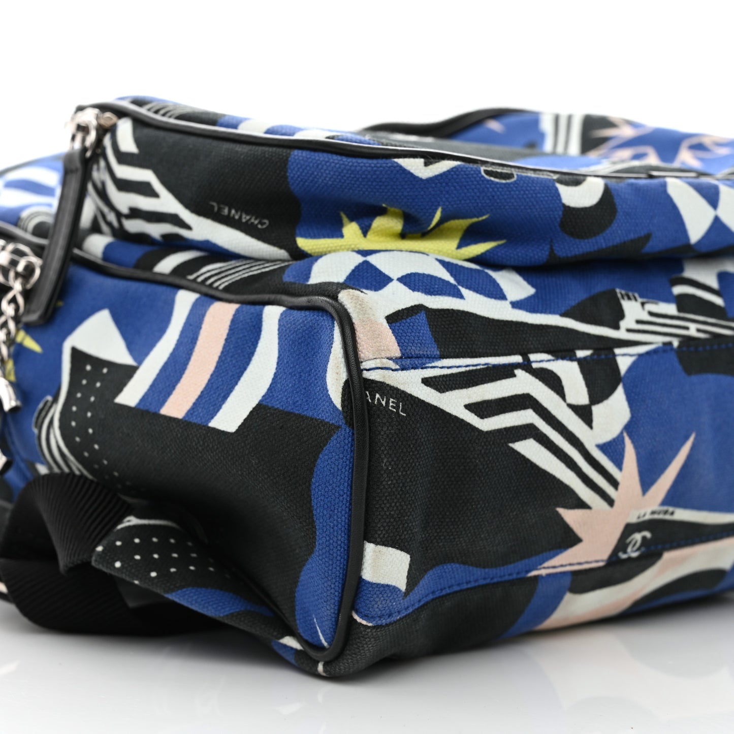 Canvas Cruise La Pausa Print Backpack Blue Black