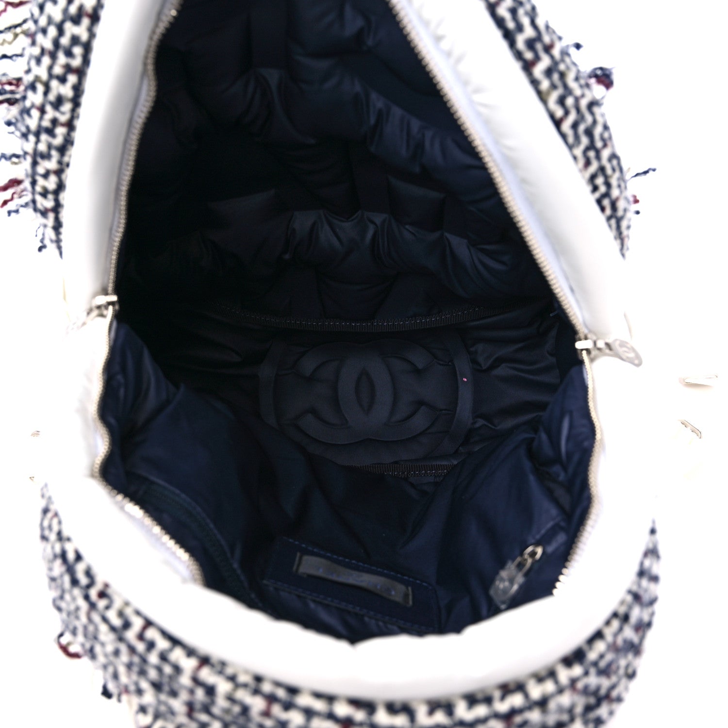 Chanel Nylon Tweed Coco Neige Small Doudoune Backpack Ivory 5 of 12