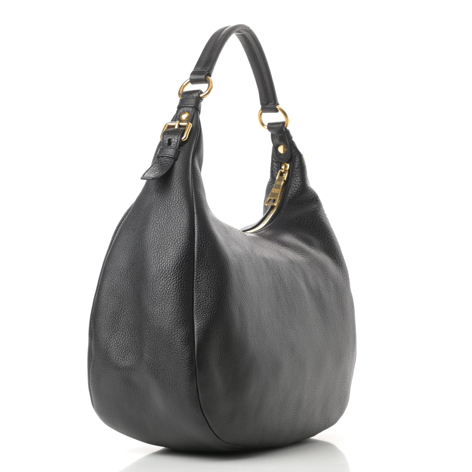 Prada Vitello Daino Hobo Black 3 of 11