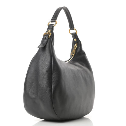 Prada Vitello Daino Hobo Black 3 of 11